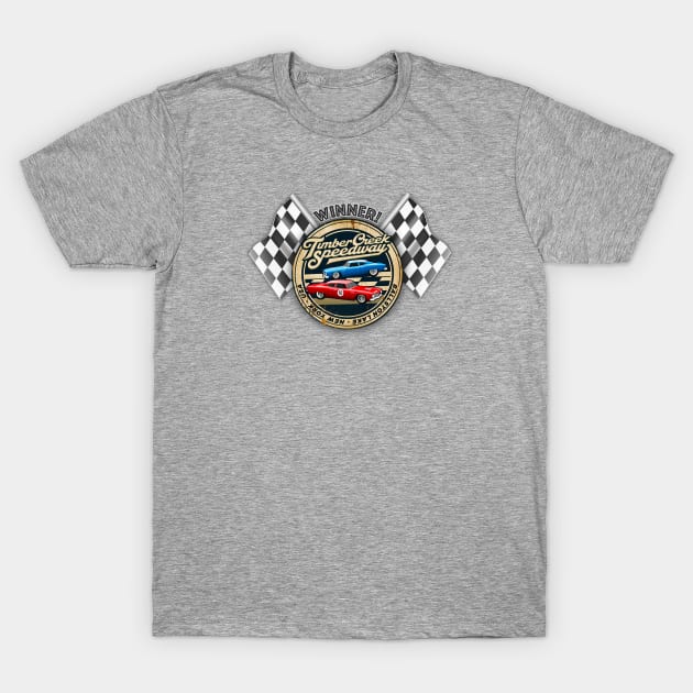 Timber Creek Speedway Winner T-Shirt by Cre8tiveSpirit